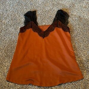 Rust satin tank Size Medium